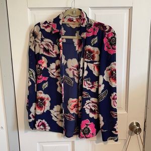 Express Floral Sheer Blouse Size Small. Worn once.